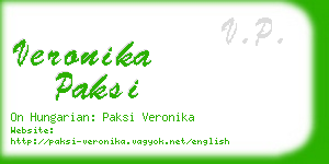 veronika paksi business card